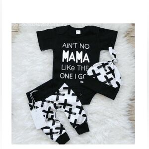 Chic Black and White Kids Matching Set